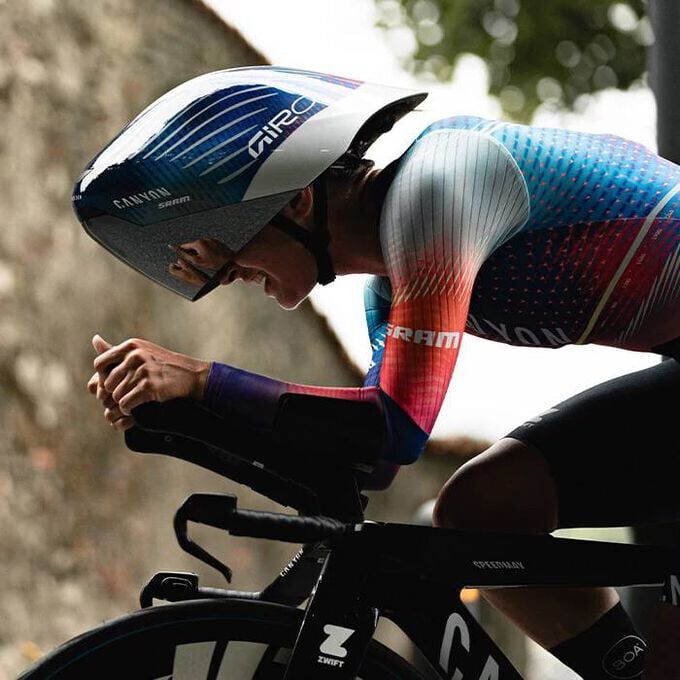 Giro Aerohead II helmet in action Giro Aerohead II helmet in action